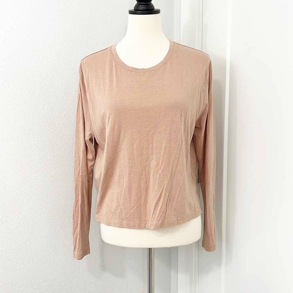The Girlfriend Collective Medium Brown Long Sleeve Top